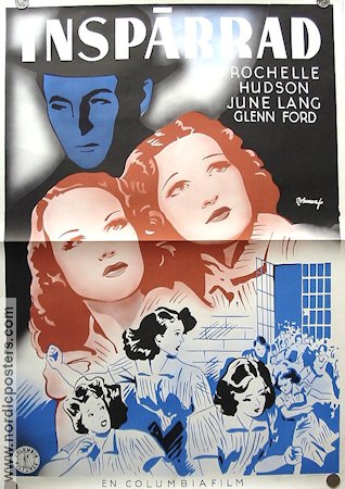 Inspärrad 1941 poster Rochelle Hudson June Lang Damer