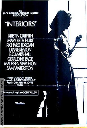 Interiors 1978 poster Kristin Griffith Mary Beth Hurt Diane Keaton Woody Allen