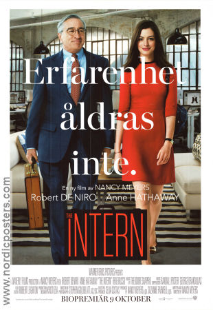 The Intern 2015 poster Robert De Niro Anne Hathaway Rene Russo Nancy Meyers