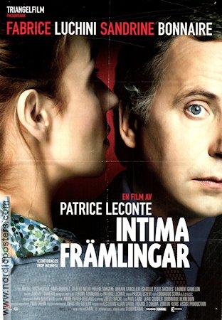 Intima främlingar 2004 poster Fabrice Luchini Sandrine Bonnaire Patrice Leconte