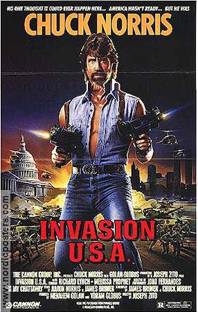 Invasion USA 1985 poster Chuck Norris Vapen
