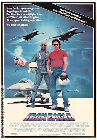 Iron Eagle 1986 poster Louis Gossett Jason Gedrick Sidney Furie Flyg