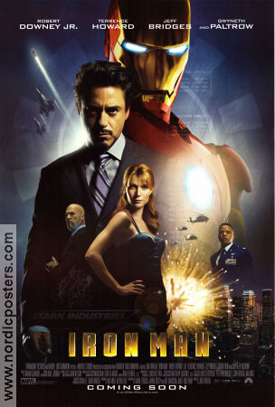 Iron Man 2008 poster Robert Downey Jr Gwyneth Paltrow Terrence Howard Jon Favreau Hitta mer: Marvel Från serier