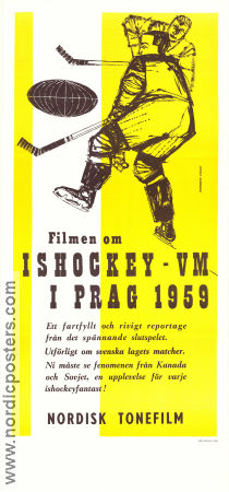 Ishockey-VM i Prag 1959 poster Frantisek Papousek Filmen från: Czech Vintersport Sport Dokumentärer
