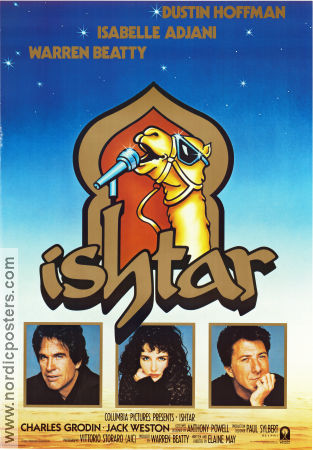 Ishtar 1987 poster Dustin Hoffman Isabelle Adjani Warren Beatty Charles Grodin Elaine May