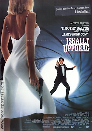 Iskallt uppdrag 1987 poster Timothy Dalton Maryam d´Abo Jeroen Krabbé John Glen