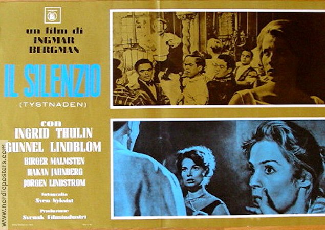 Tystnaden 1964 poster Ingrid Thulin Gunnel Lindblom Ingmar Bergman