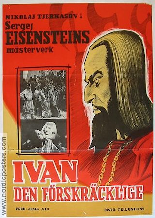 Ivan den förskräcklige 1944 poster Sergej Eisenstein Ryssland