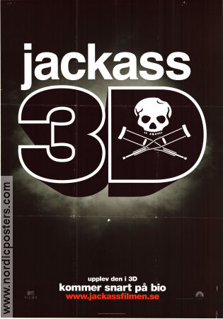 Jackass 3D 2010 poster Johnny Knoxville Steve-O Bam Margera Jeff Tremaine Från TV Dokumentärer