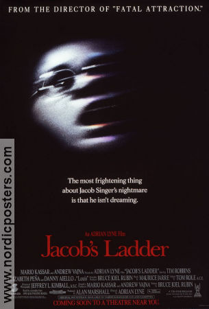 Jacob´s Ladder 1990 poster Tim Robbins Danny Aiello Adrian Lyne
