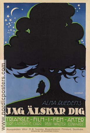 Jag älskar dig 1918 poster Alma Rubens John Lince Walter Edwards