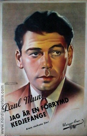 Jag är en förrymd kedjefånge 1933 poster Paul Muni Mervyn LeRoy