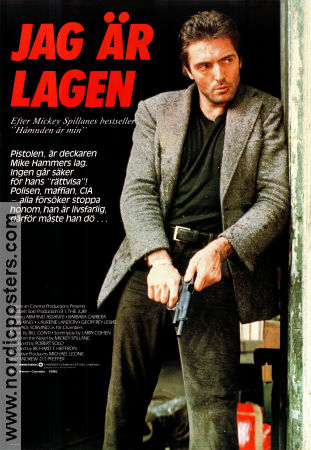 Jag är lagen 1982 poster Armand Assante Barbara Carrera Laurene Landon Richard T Heffron Text: Mickey Spillane