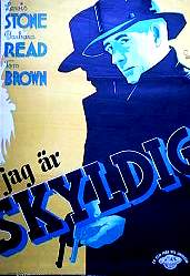 Jag är skyldig 1937 poster Lewis Stone