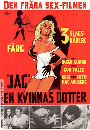 Jag en kvinnas dotter 1969 poster Inger Sundh Mac Ahlberg Danmark