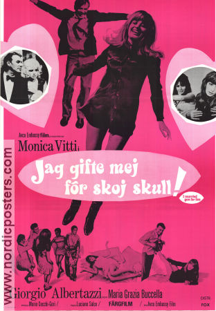 Jag gifte mej för skoj skull 1967 poster Monica Vitti Giorgio Albertazz Luciano Salce