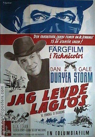 Jag levde laglös 1952 poster Dan Duryea