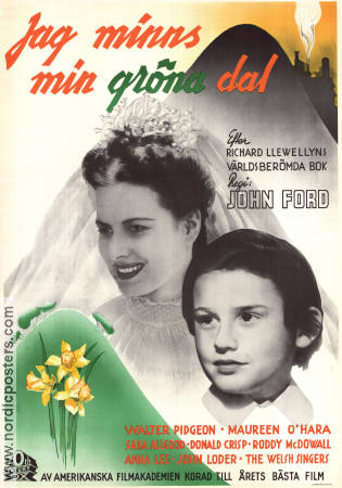 Jag minns min gröna dal 1942 poster Walter Pidgeon Maureen O´Hara John Ford Berg