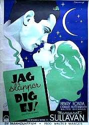 Jag släpper dig ej 1936 poster Henry Fonda Margaret Sullivan