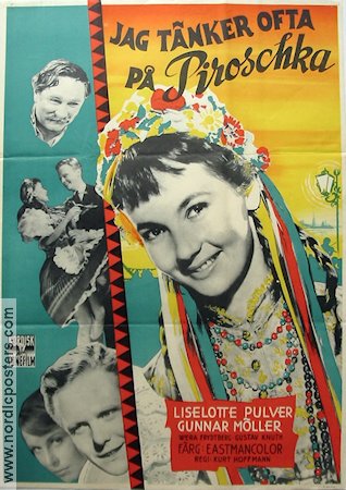 Jag tänker ofta på Piroschka 1955 poster Liselotte Pulver