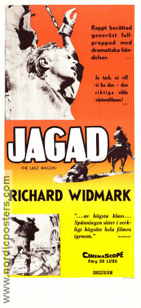 Jagad 1956 poster Richard Widmark Felicia Farr Susan Kohner Delmer Daves