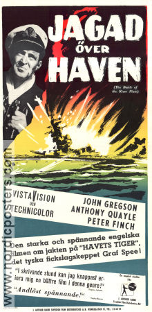 Jagad över haven 1956 poster John Gregson Anthony Quayle Emeric Pressburger Skepp och båtar