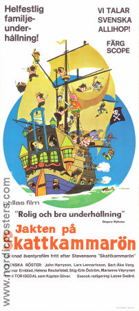 Jakten på skattkammarön 1971 poster Hiroshi Ikeda Filmbolag: Toei Animation Animerat Filmen från: Japan