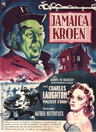 Jamaica Inn 1939 poster Charles Laughton Maureen O´Hara Alfred Hitchcock