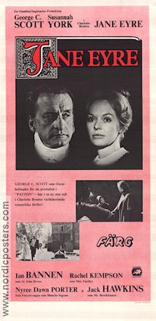 Jane Eyre 1970 poster George C Scott Susannah York Delbert Mann Text: Charlotte Bronté