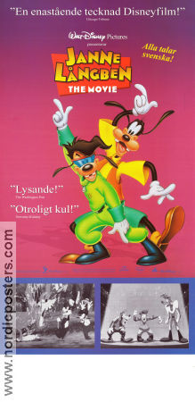Janne Långben the Movie 1995 poster Bill Farmer Långben Goofy Kevin Lima Disco