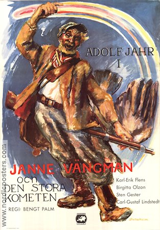 Janne Vängman och den stora kometen 1955 poster Adolf Jahr Carl-Gustaf Lindstedt Bengt Palm Affischkonstnär: Uno Stallarholm Konstaffischer