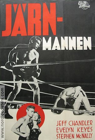 Järnmannen 1951 poster Jeff Chandler Evelyn Keyes Boxning