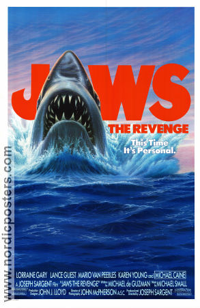 Jaws the Revenge 1987 poster Lorraine Gary Michael Caine Joseph Sargent Fiskar och hajar