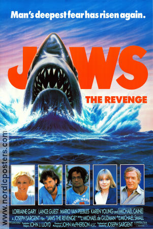 Jaws the Revenge 1987 poster Lorraine Gary Michael Caine Joseph Sargent Fiskar och hajar