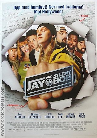 Jay and Silent Bob Strike Back 2001 poster Ben Affleck Shannon Elizabeth Från serier