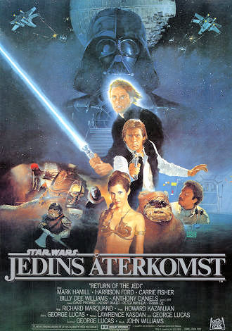 Jedins återkomst 1983 poster Mark Hamill Harrison Ford Carrie Fisher George Lucas Affischkonstnär: Kazuhiko Sano Hitta mer: Star Wars