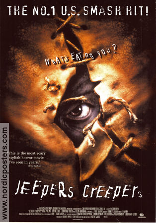Jeepers Creepers 2001 poster Gina Philips Justin Long Jonathan Breck Victor Salva