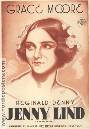 Jenny Lind 1930 poster Grace Moore Reginald Denny Wallace Beery Sidney Franklin