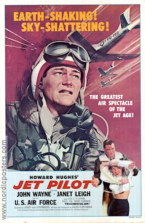 Jet Pilot 1958 poster John Wayne Janet Leigh Howard Hughes Flyg