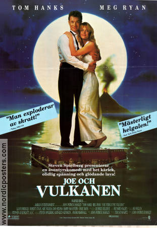 Joe och vulkanen 1990 poster Tom Hanks Meg Ryan Lloyd Bridges John Patrick Shanley