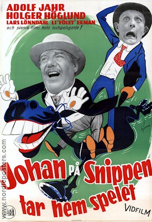 Johan på Snippen tar hem spelet 1957 poster Adolf Jahr Holger Höglund Lars Lönndahl Dagmar Olsson Bengt Järrel