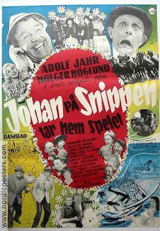 Johan på Snippen tar hem spelet 1957 poster Adolf Jahr Holger Höglund Lars Lönndahl Dagmar Olsson Bengt Järrel