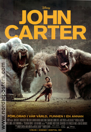 John Carter 2012 poster Taylor Kitsch Lynn Collins Willem Dafoe Andrew Stanton Från serier