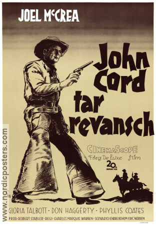 John Cord tar revansch 1958 poster Joel McCrea Gloria Talbott Don Haggerty Charles Marquis Warren