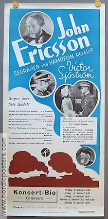 John Ericsson 1938 poster Victor Sjöström Anders Henrikson Sigurd Wallén Gustaf Edgren