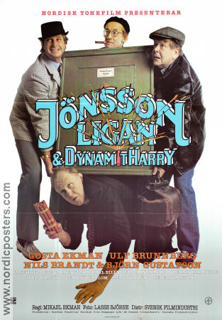 Jönssonligan och Dynamit-Harry 1982 poster Gösta Ekman Nils Brandt Ulf Brunnberg Björn Gustafson Mikael Ekman Hitta mer: Jönssonligan