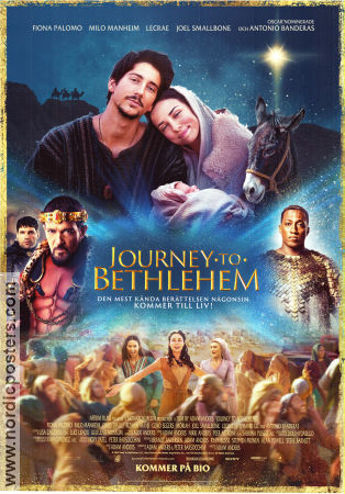 Journey To Bethlehem 2023 poster Fiona Palomo Milo Manheim Antonio Banderas Adam Anders Religion Musikaler