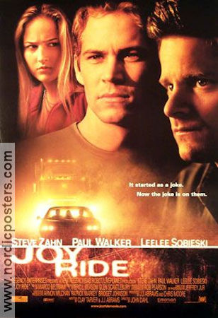 Joy Ride 2001 poster Steve Zahn Paul Walker Leelee Sobieski John Dahl Bilar och racing