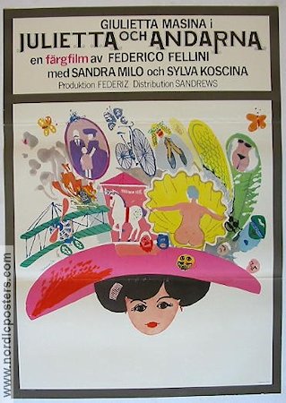 Julietta och andarna 1966 poster Giulietta Masina Federico Fellini Affischkonstnär: Bengt Serenander Konstaffischer