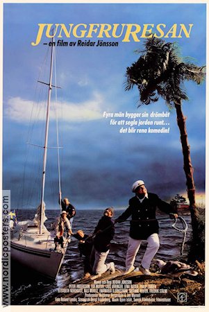 Jungfruresan 1988 poster Peter Andersson Philip Zandén Nils Moritz Reidar Jönsson Skepp och båtar Resor